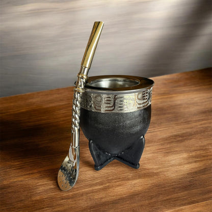 Mate Imperial Acero Inoxidable más Bombilla de Alpaca El Buen Pastor