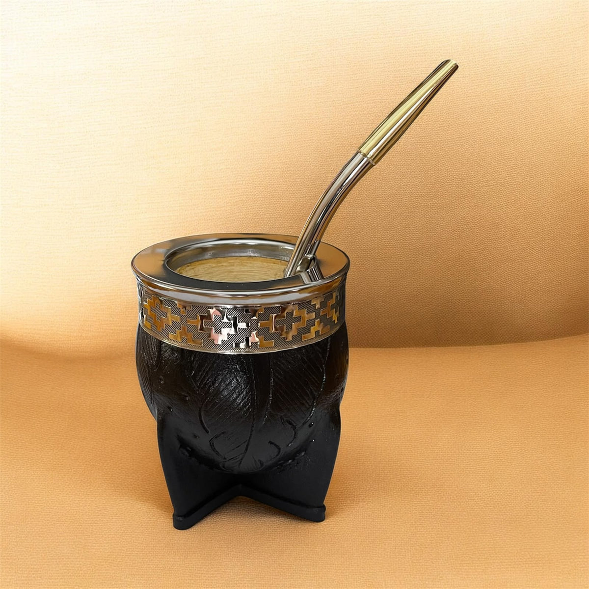 Mate Imperial de Calabaza con Bombilla de Alpaca El Buen Pastor
