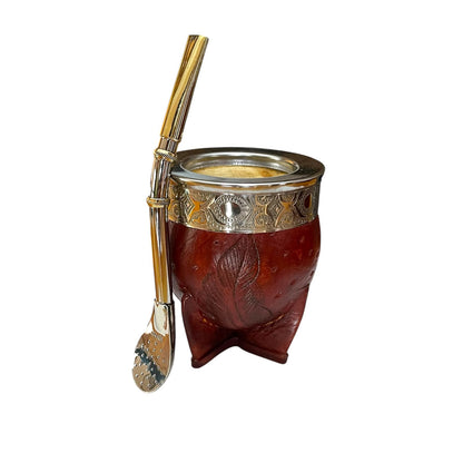 Mate Imperial de Calabaza con Bombilla de Alpaca El Buen Pastor