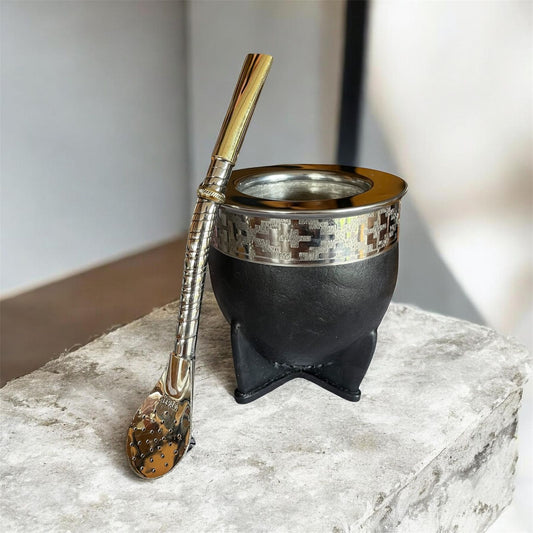 Mate Imperial Acero Inoxidable más Bombilla de Alpaca El Buen Pastor