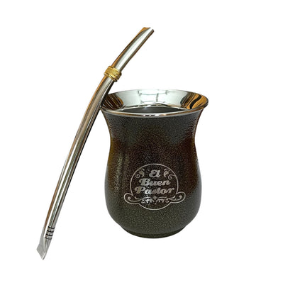 Mate Acero Inoxidable Dorado Grafito El Buen Pastor