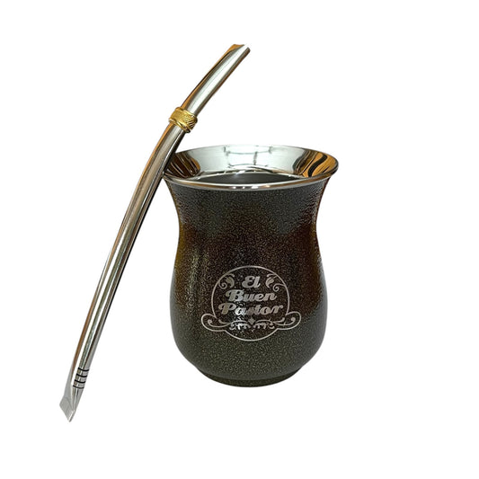 Mate Acero Inoxidable Dorado Grafito El Buen Pastor