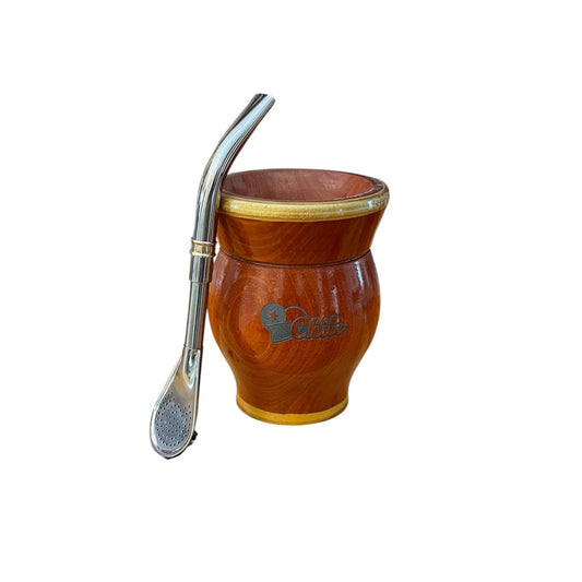 Mate de Madera  CURUPAY mas Bombilla