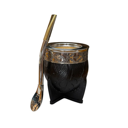 Mate Imperial de Calabaza con Bombilla de Alpaca El Buen Pastor