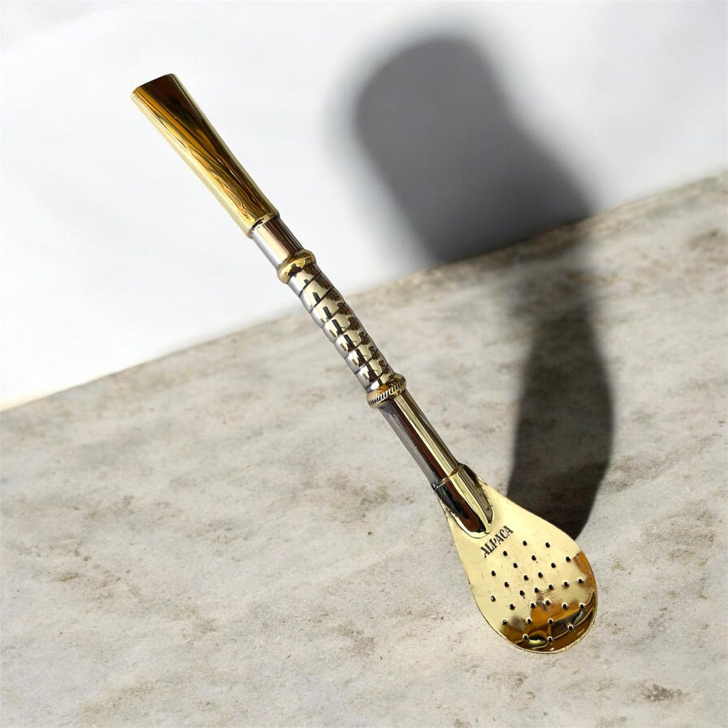 Bombilla de Alpaca y Bronce El Buen Pastor