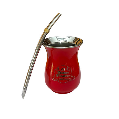 Mate Acero Inoxidable Rojo El Buen Pastor