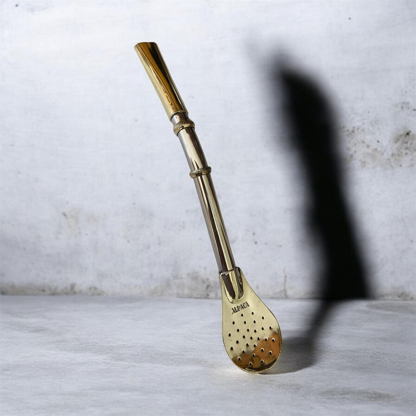 Bombilla de Alpaca y Bronce El Buen Pastor