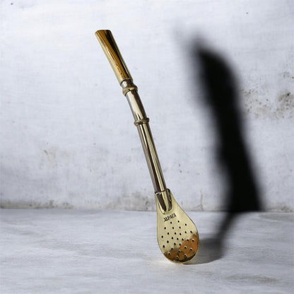 Bombilla de Alpaca y Bronce El Buen Pastor