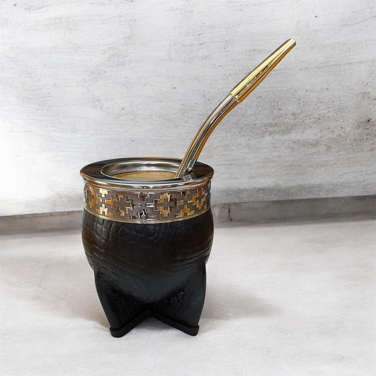 Mate Imperial de Calabaza con Bombilla de Alpaca El Buen Pastor