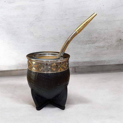 Mate Imperial de Calabaza con Bombilla de Alpaca El Buen Pastor